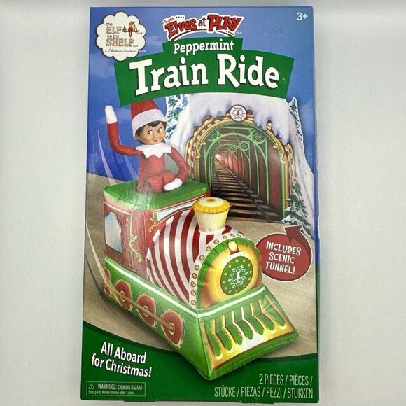 The Elf On The Shelf Peppermint Train Ride Elves at Play Scenic Tunnel - Picture 1 of 8